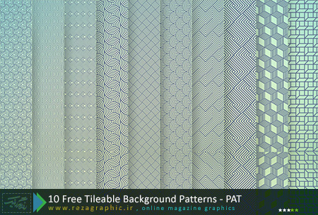 ۱۰ Free Tileable Background Patterns ( www.rezagraphic.ir )