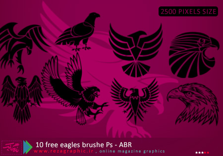 ۱۰ free eagles brushe PS ( www.rezagraphic.ir )
