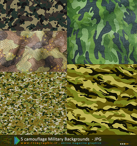 ۵ camouflage Military Backgrounds  ( www.rezagraphic.ir )