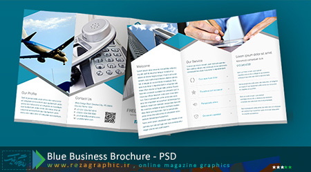Blue Business Brochure ( www.rezagraphic.ir )