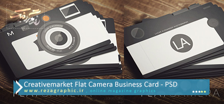 Creativemarket Flat Camera Business Card ( www.rezagraphic.ir )