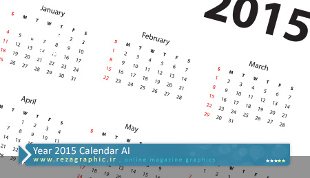 Year 2015 Calendar ( www.rezagraphic.ir )