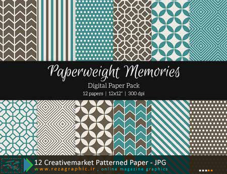 ۱۲ Creativemarket Patterned Paper ( www.rezagraphic.ir )