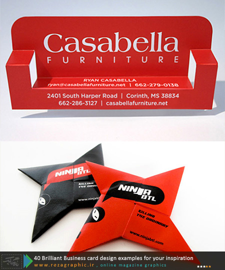 ۴۰ Brilliant Business card design examples for your inspiration ( www.rezagraphic.ir )