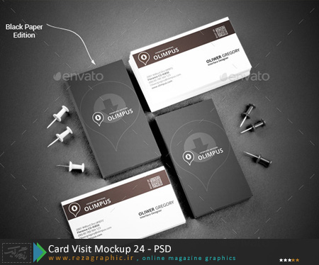 Card Visit Mockup 24 ( www.rezagraphic.ir )