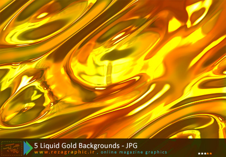 Graphicriver 5 Liquid Gold Backgrounds ( www.rezagraphic.ir )