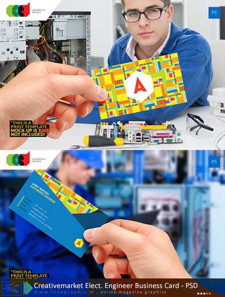 Creativemarket Elect. Engineer Business Card ( www.rezagraphic.ir )