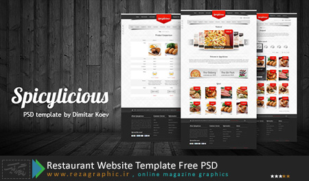 Restaurant Website Template Free PSD ( www.rezagraphic.ir )
