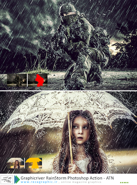 Graphicriver RainStorm Photoshop Action ( www.rezagraphic.ir )