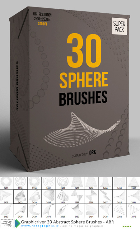 Graphicriver 30 Abstract Sphere Brushes ( www.rezagraphic.ir )