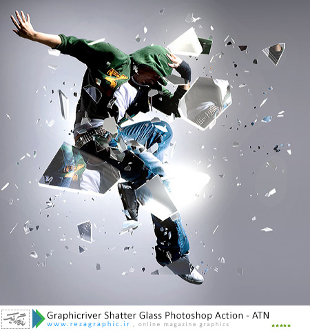 Graphicriver Shatter Glass Photoshop Action ( www.rezagraphic.ir )