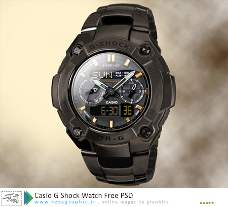 Casio G Shock Watch Free PSD ( www.rezagraphic.ir )