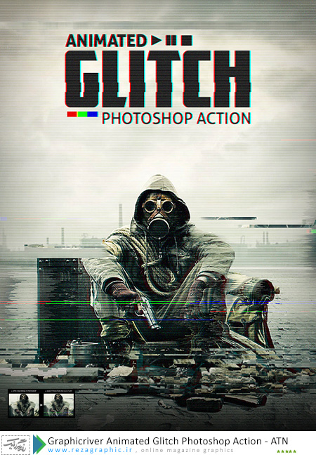 Graphicriver Animated Glitch Photoshop Action ( www.rezagraphic.ir )