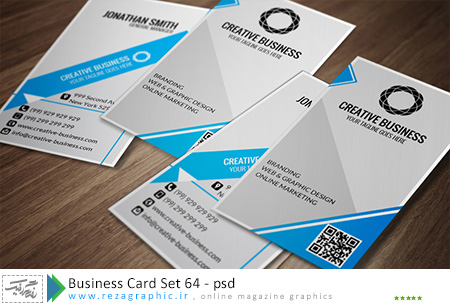 Business Card Set 64 PSD ( www.rezagraphic.ir )