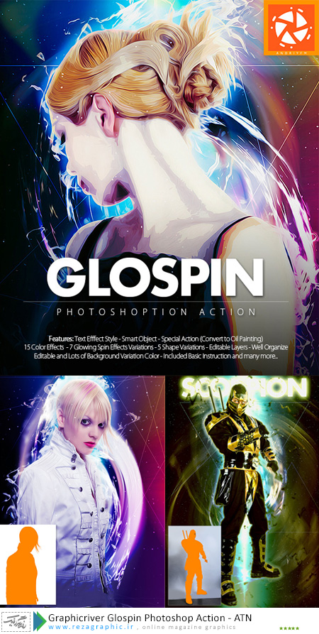 Graphicriver Glospin Photoshop Action ( www.rezagraphic.ir )