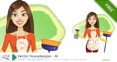 Vector Housekeeper ( www.rezagraphic.ir )