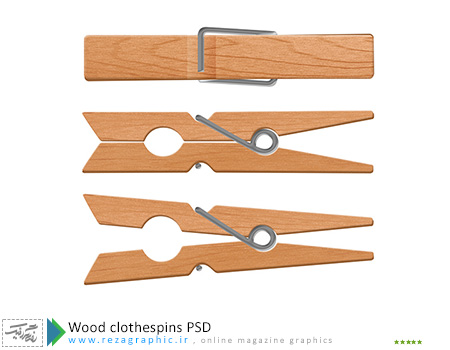 Wood clothespins PSD ( www.rezagraphic.ir )