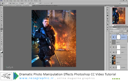 Dramatic Photo Manipulation Effects Photoshop CC Video Tutorial ( www.rezagraphic.ir )