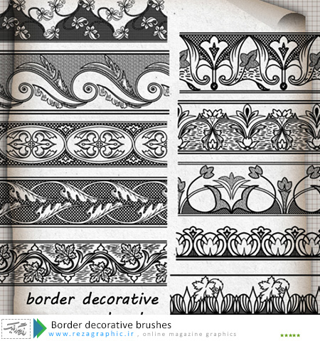 Border decorative brushes ( www.rezagraphic.ir )