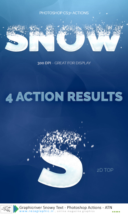 Graphicriver Snowy Text – Photoshop Actions ( www.rezagraphic.ir )