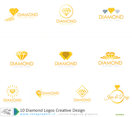 ۱۰-diamond-logos-creative-design-vector-www-rezagraphic-ir