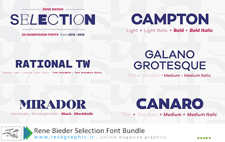 Rene Bieder Selection Font Bundle ( www.rezagraphic.ir )