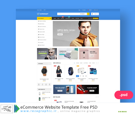 eCommerce Website Template Free PSD ( www.rezagraphic.ir )