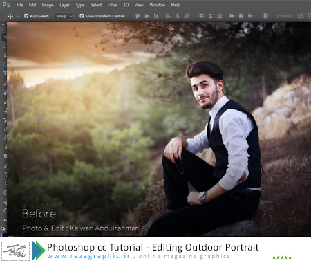 Photoshop cc Tutorial – Editing Outdoor Portrait ( www.rezagraphic.ir )