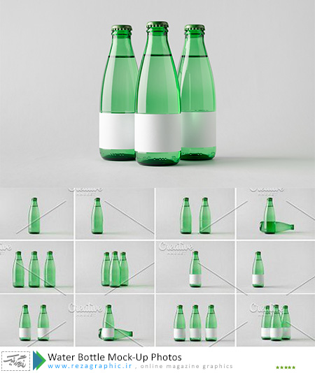 Water Bottle Mock-Up Photos ( www.rezagraphic.ir )