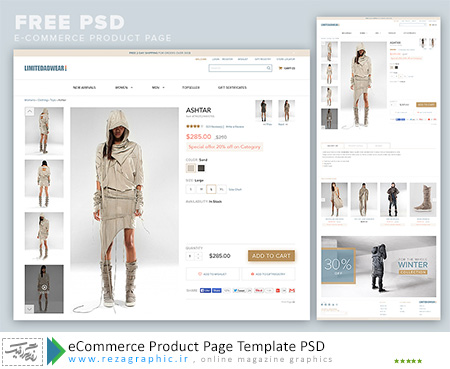 eCommerce Product Page Template PSD ( www.rezagraphic.ir )
