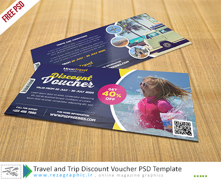Travel and Trip Discount Voucher PSD Template ( www.rezagraphic.ir )
