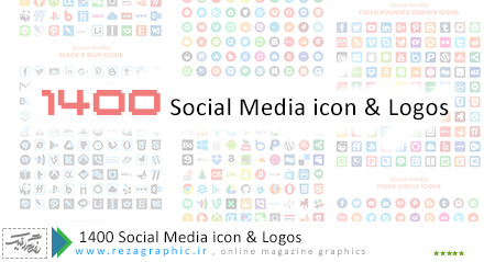 ۱۴۰۰ Social Media icon & Logos ( www.rezagraphic.ir )