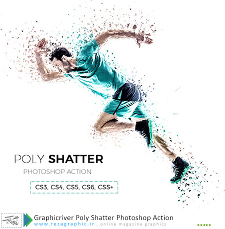 Graphicriver Poly Shatter Photoshop Action ( www.rezagraphic.ir )