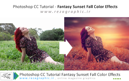 Photoshop CC Tutorial Fantasy Sunset Fall Color Effects ( www.rezagraphic.ir )