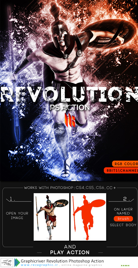 Graphicriver Revolution Photoshop Action ( www.rezagraphic.ir )