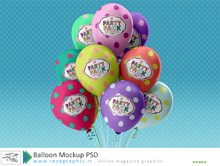 Balloon Mockup PSD ( www.rezagraphic.ir )