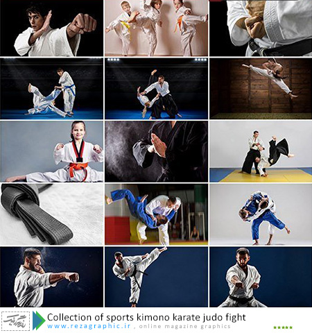 Collection of sports kimono karate judo fight ( www.rezagraphic.ir )