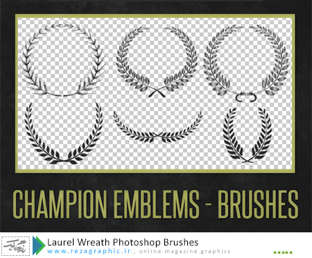 Laurel Wreath Photoshop Brushes ( www.rezagraphic.ir )
