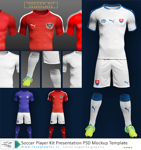 Soccer Player Kit Presentation PSD Mockup Template ( www.rezagraphic.ir )