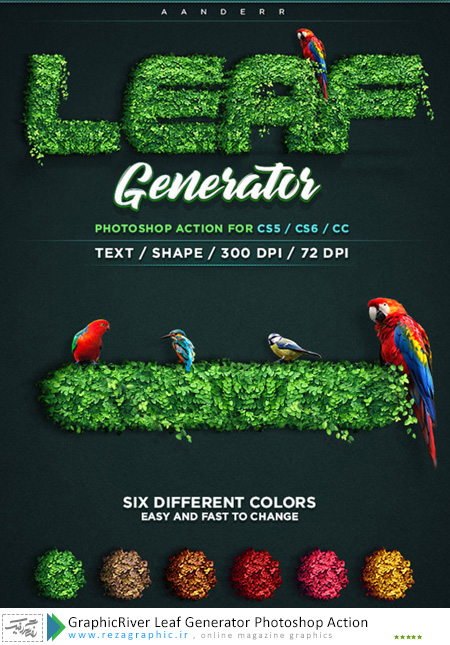 GraphicRiver Leaf Generator Photoshop Action ( www.rezagraphic.ir )