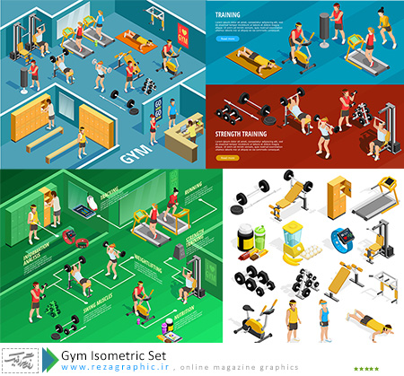 Gym Isometric Set ( www.rezagraphic.ir )