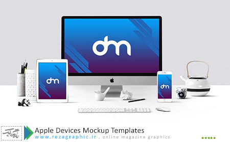 Apple Devices Mockup Templates ( www.rezagraphic.ir )