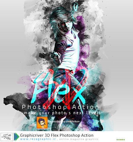 Graphicriver 3D Flex Photoshop Action ( www.rezagraphic.ir )