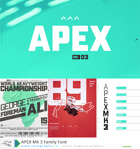APEX Mk 3 Family Font ( www.rezagraphic.ir )