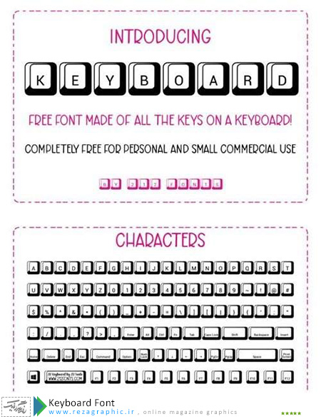 Keyboard Font ( www.rezagraphic.ir )
