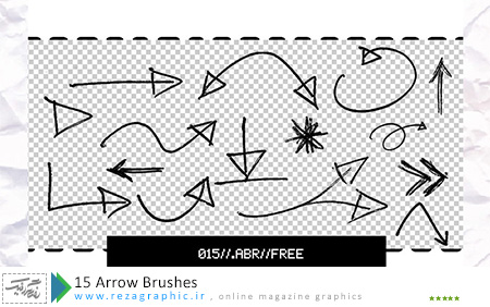 ۱۵ Arrow Brushes ( www.rezagraphic.ir )