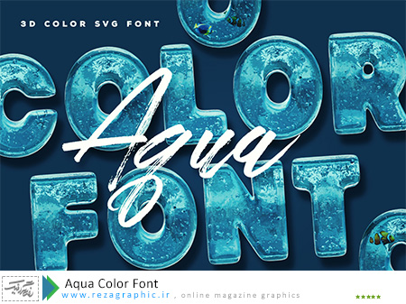 Aqua Color Font ( www.rezagraphic.ir )
