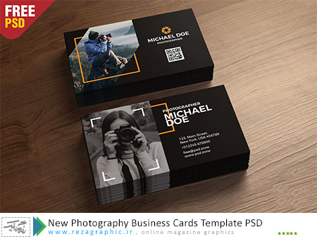 New Photography Business Cards Template PSD ( www.rezagraphic.ir )