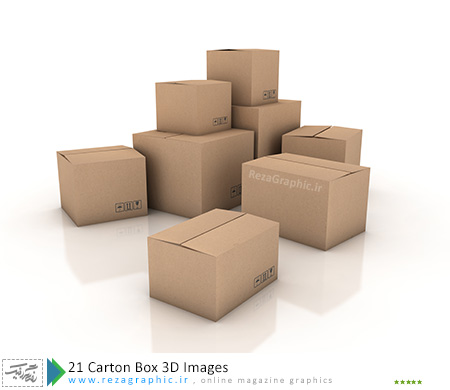 ۲۱ Carton Box 3D Images ( www.rezagraphic.ir )