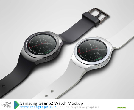 Samsung Gear S2 Watch Mockup ( www.rezagraphic.ir )